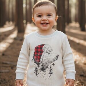 Old Navy Forest Bear Long Sleeve Shirt